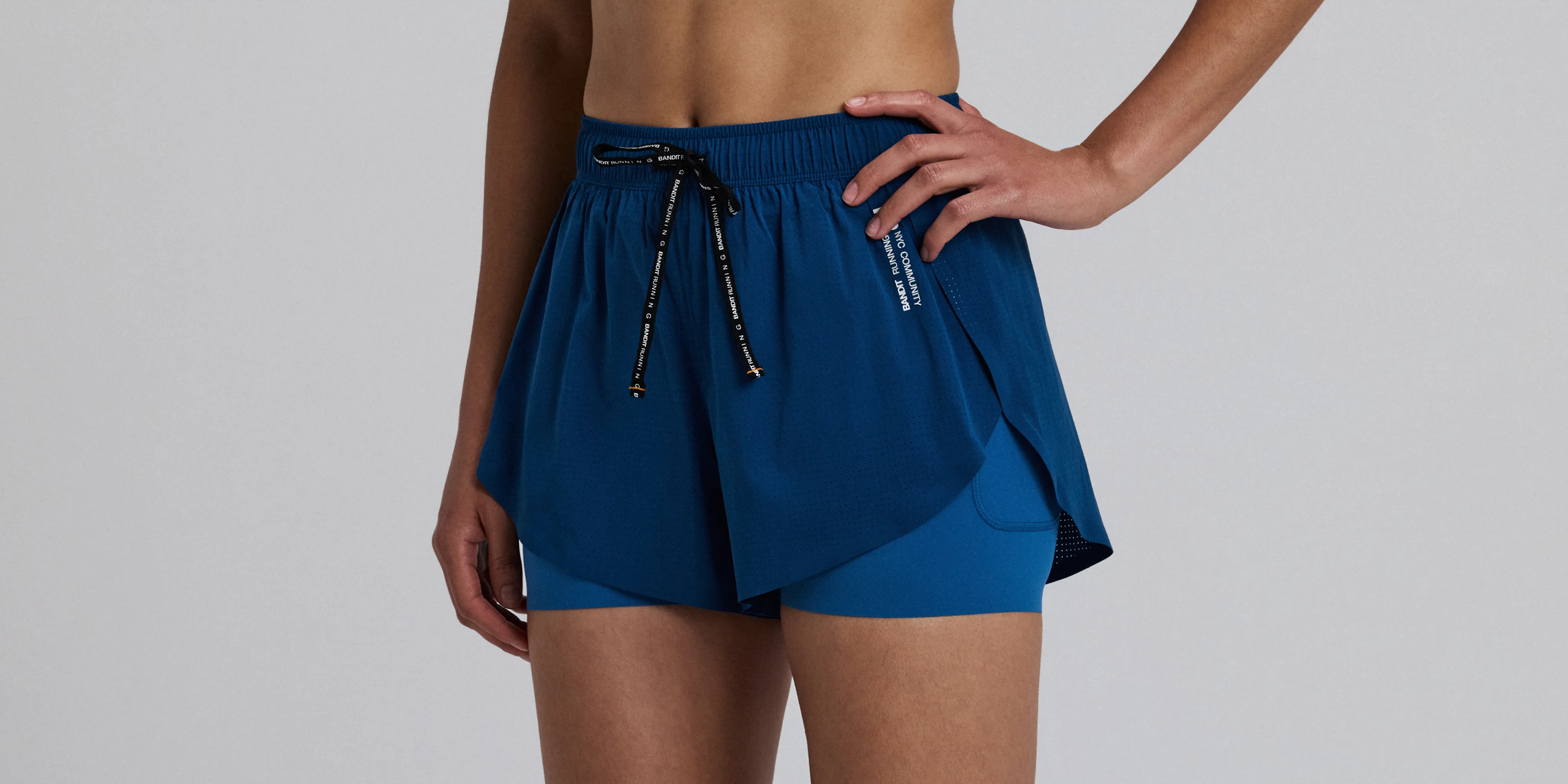 Women's Vento™ 2-in-1 Run Short - Ink Blue / Aegean sold by Bandit Running product image thumbnail 3