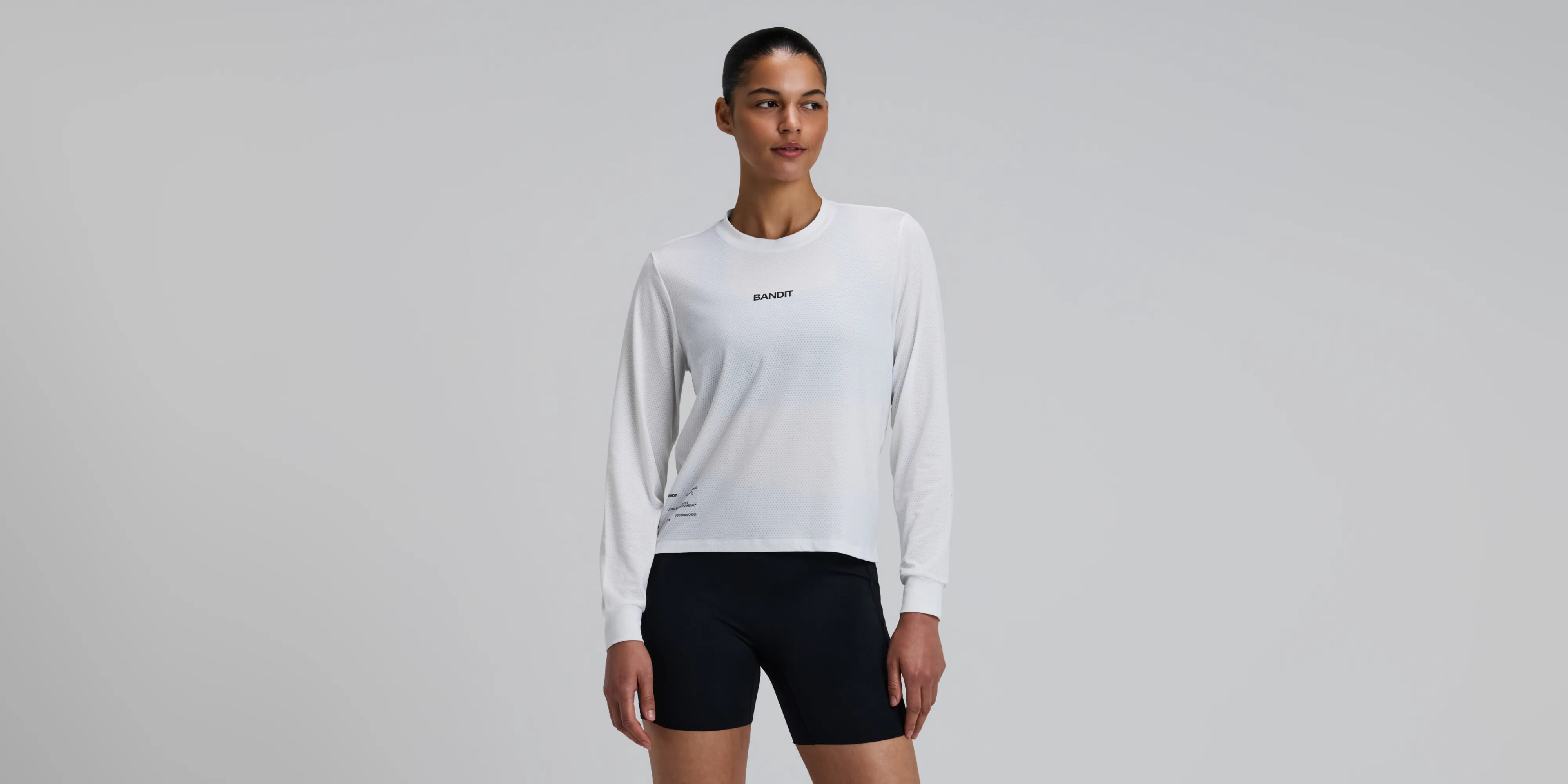 Women's Micromesh™ Long Sleeve - White sold by Bandit Running product image thumbnail 3