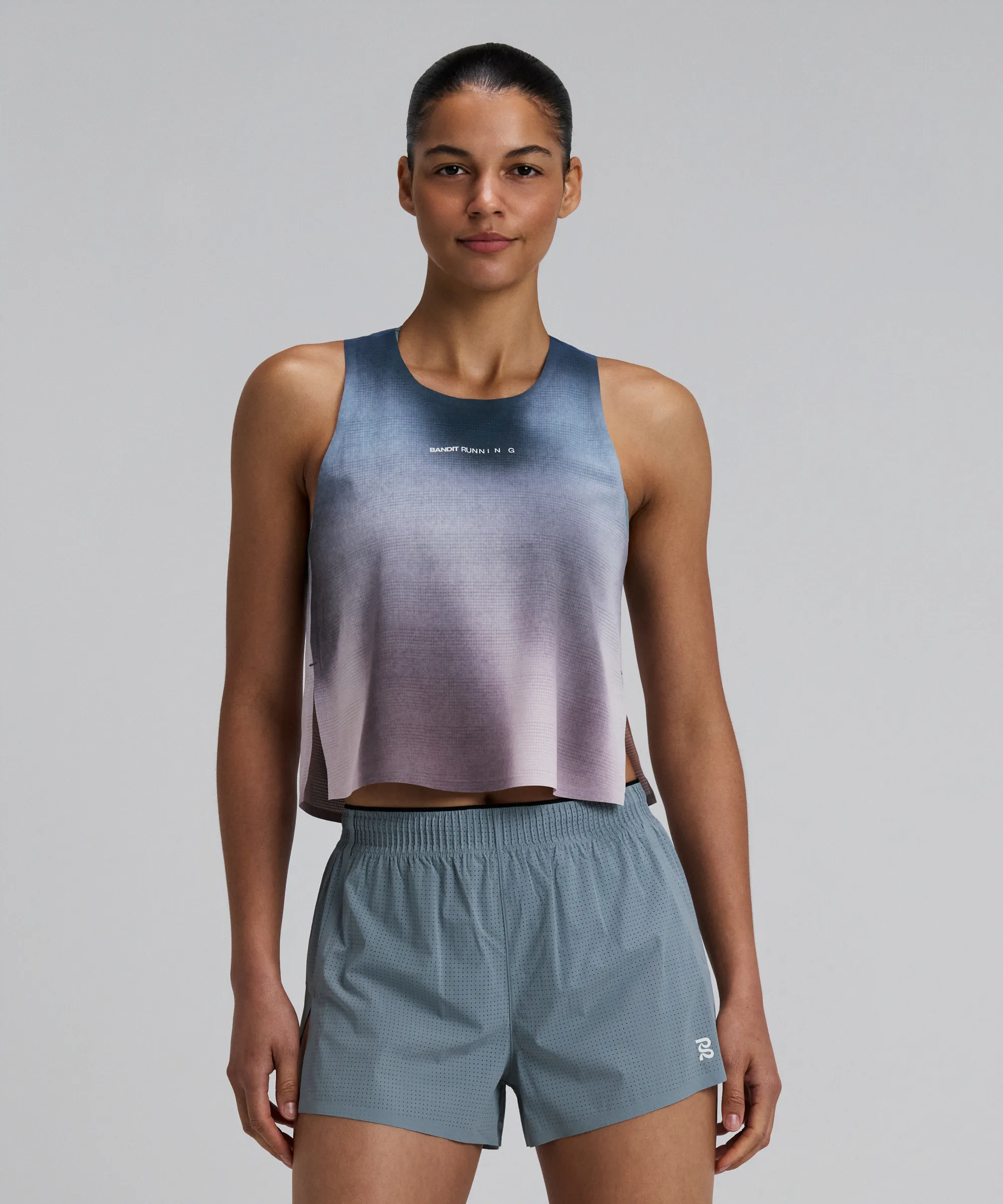 Women's CoolGrid™ Race Singlet - Flow State Aegean Multi sold by Bandit Running product image thumbnail 2