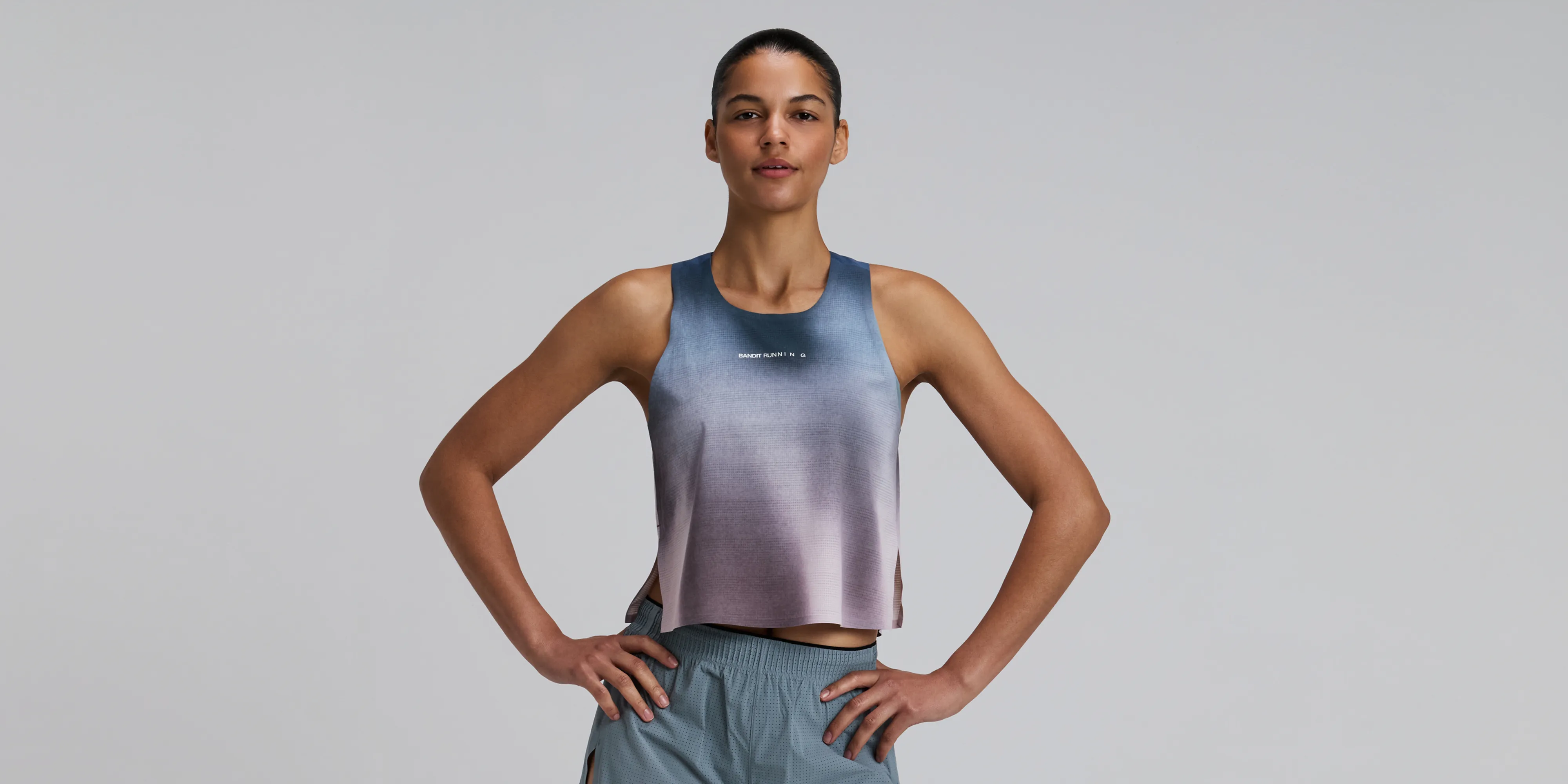 Women's CoolGrid™ Race Singlet - Flow State Aegean Multi sold by Bandit Running product image thumbnail 3