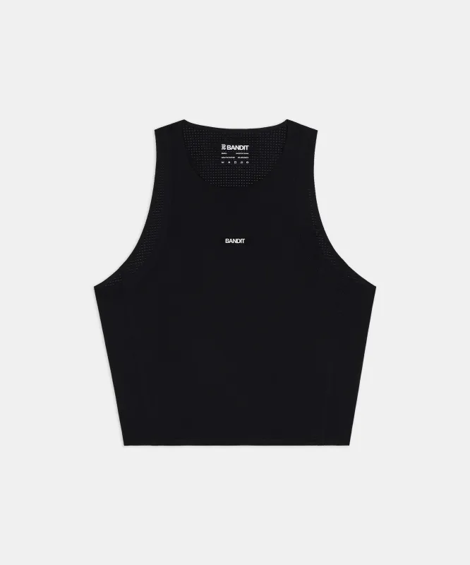 Women's GeoMesh™ Race Singlet - Black sold by Bandit Running