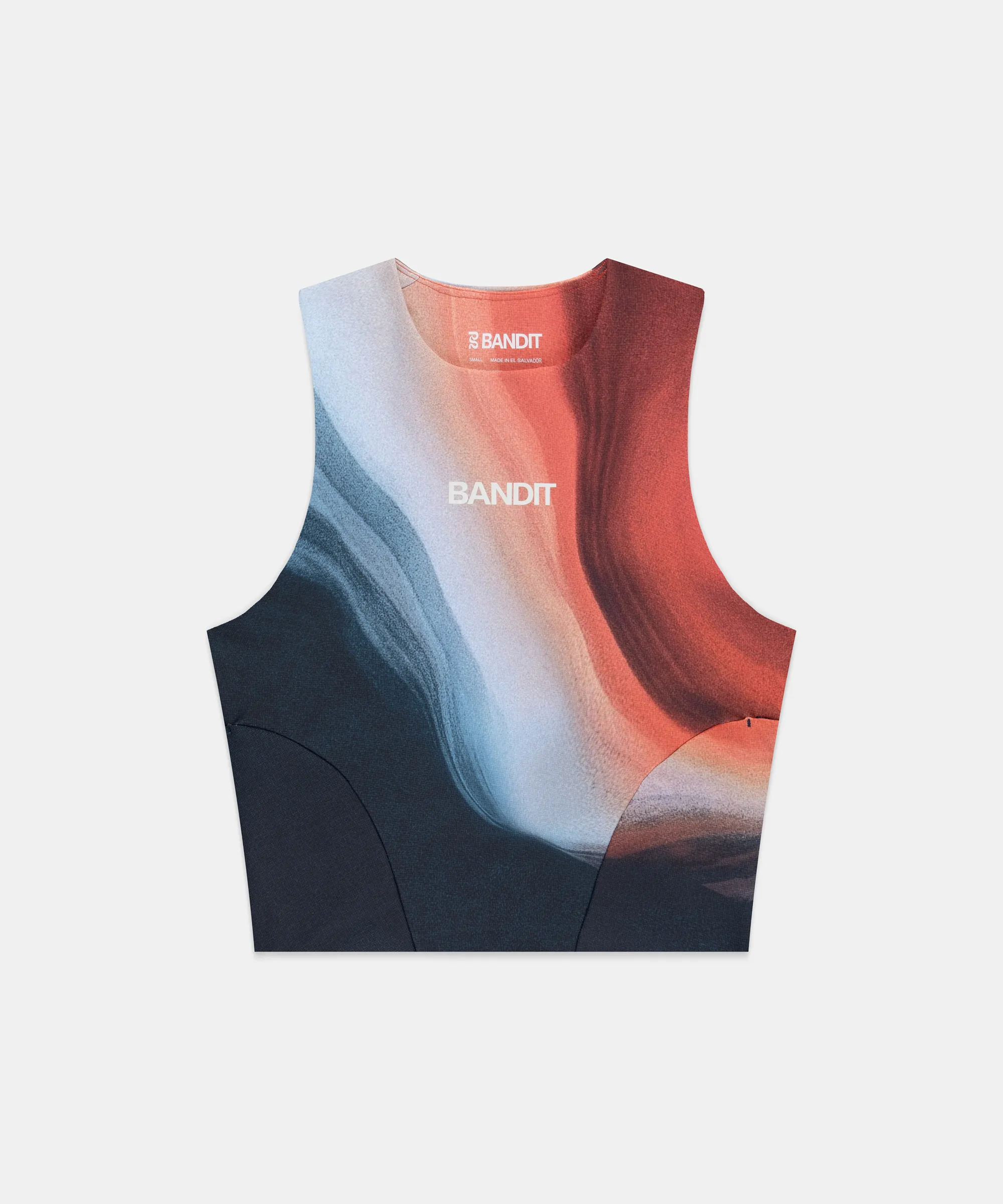 Women's Stamina™ Race Crop - Thermal Field Rusted Apricot sold by Bandit Running
