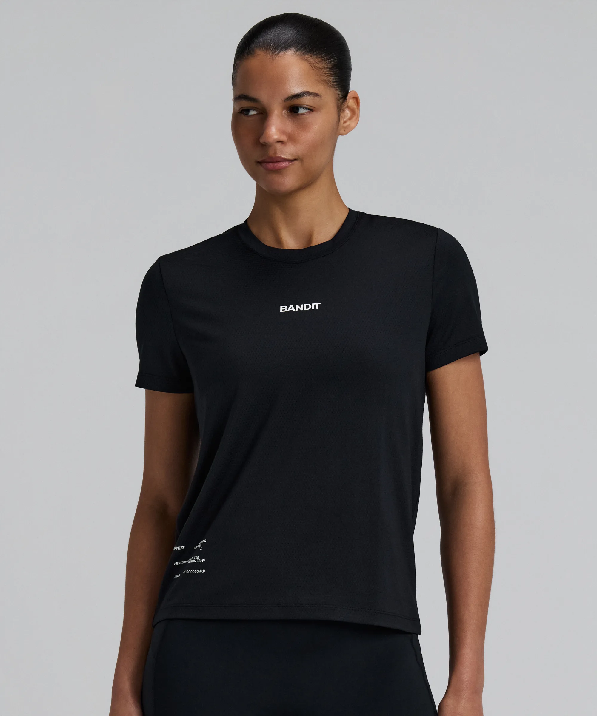 Women's Micromesh™ Run Tee - Black sold by Bandit Running product image thumbnail 2