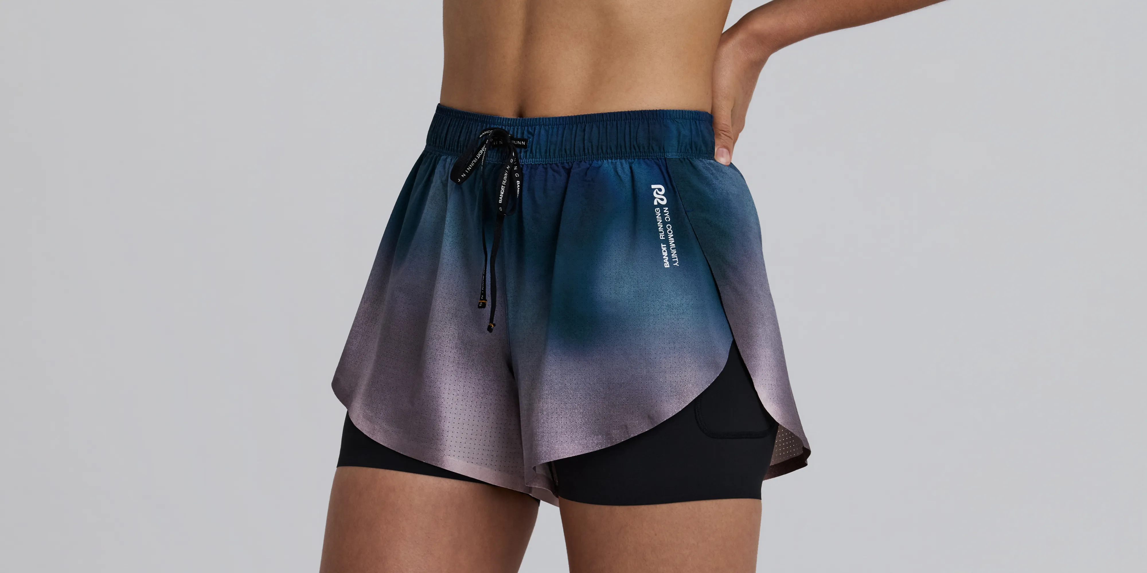 Women's Vento™ 2-in-1 Run Short - Flow State Aegean Multi sold by Bandit Running product image thumbnail 3