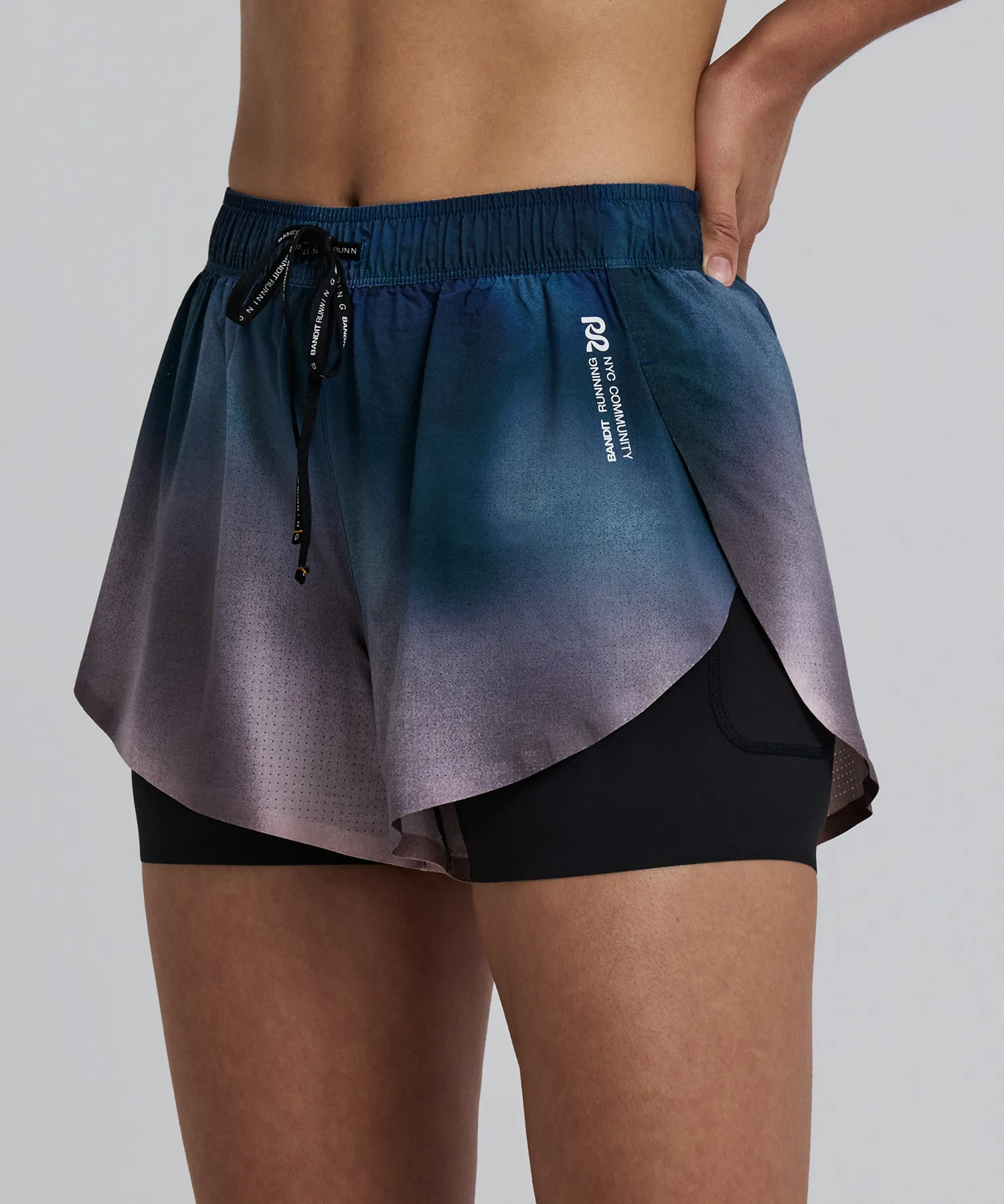 Women's Vento™ 2-in-1 Run Short - Flow State Aegean Multi sold by Bandit Running product image thumbnail 2