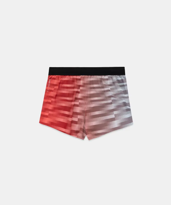 Men's CoolGrid™ 3" Split Short - Poppy Multi made by Bandit Running