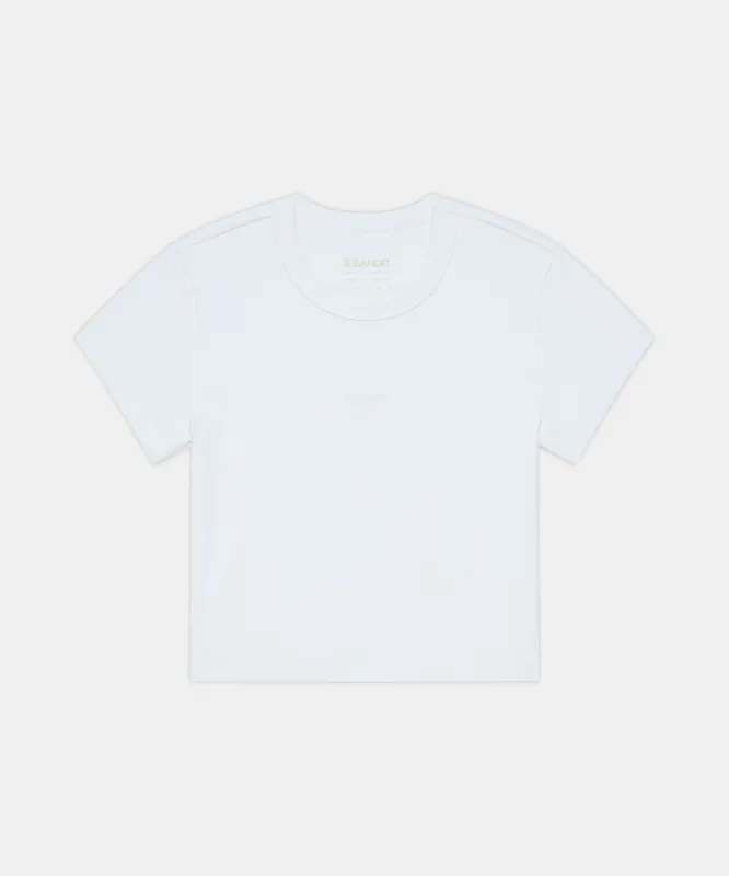 Women's Vituccia™ Cropped Performance Tee - White made by Bandit Running