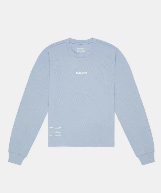 Women's Micromesh™ Long Sleeve Tee - Pavilion Blue made by Bandit Running