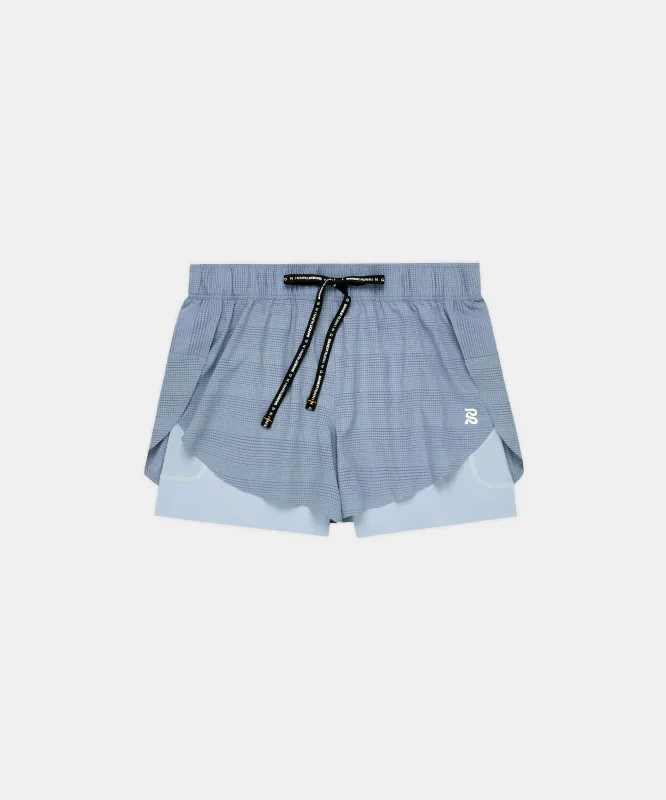 Women's CoolGrid™ 2-in-1 Run Shorts - Steel Horizon made by Bandit Running