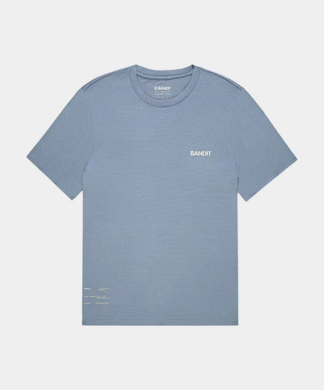 Men's Micromesh™ Run Tee - Steel Horizon made by Bandit Running