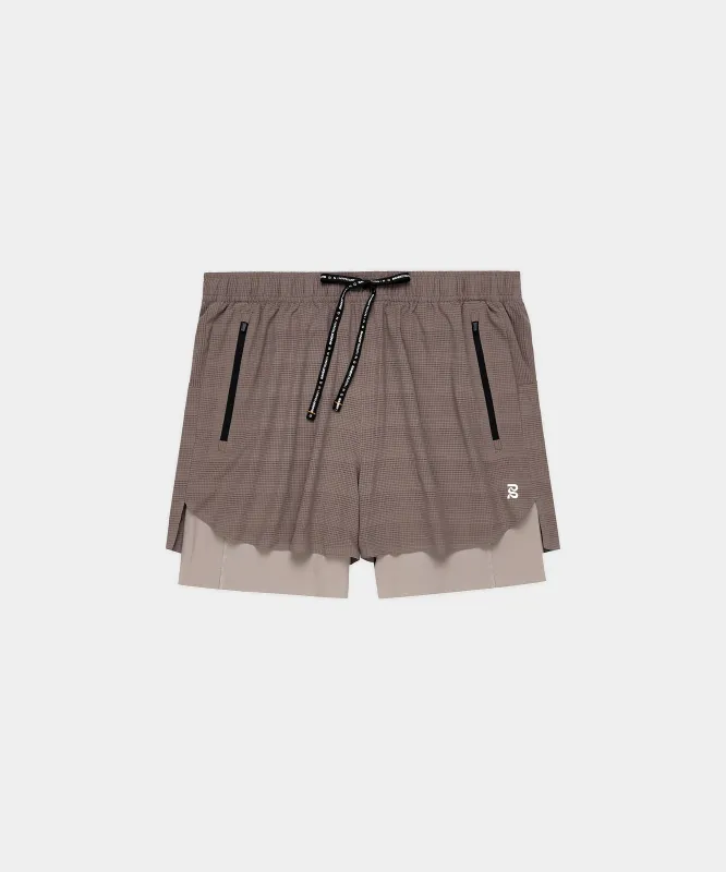 Men's CoolGrid™ 2-in-1 Run Shorts - Cocoa made by Bandit Running