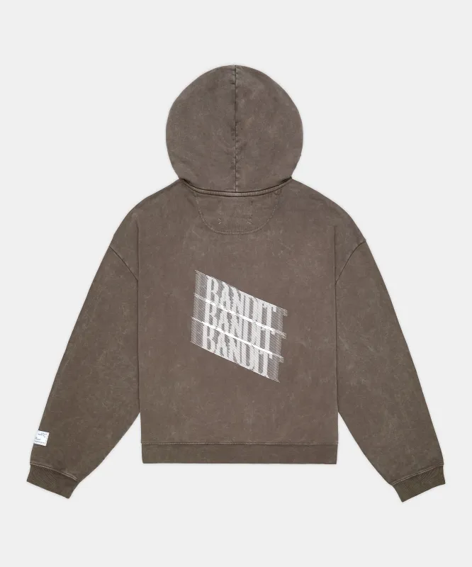 Unisex Chroma Wash Cropped Hoodie - Cocoa made by Bandit Running