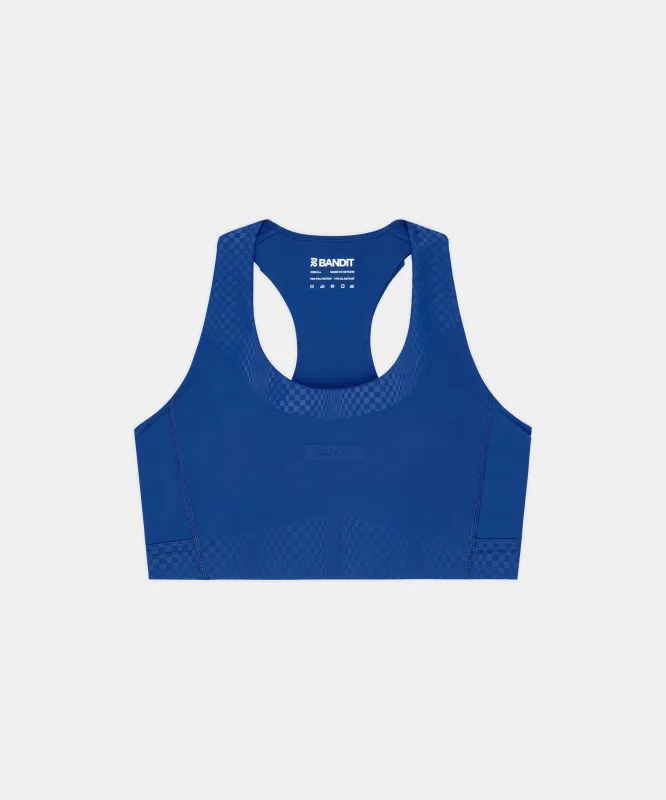 Women's Vanisher™ Threshold Run Bra - Bauhaus Blue made by Bandit Running