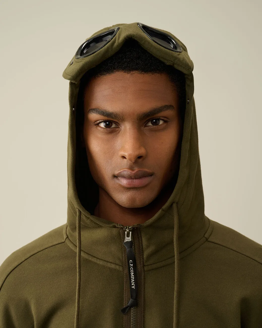CP Company Diagonal Raised Fleece Goggle Hoodie sold by Dynamite Terrace Menswear product image thumbnail 3