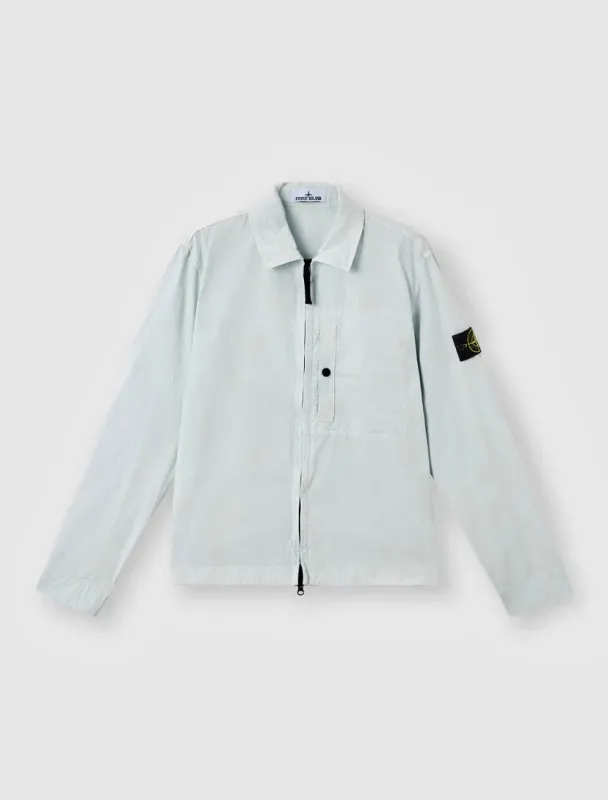 Stone Island 1200032 BRUSHED ORGANIC COTTON CANVAS 'OLD' EFFECT Overshirt sold by Dynamite Terrace Menswear