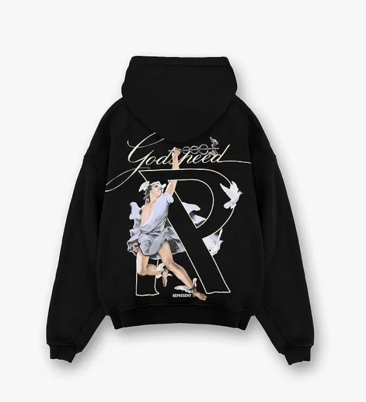 Represent HERMES GODSPEED Logo Hoodie sold by Dynamite Terrace Menswear