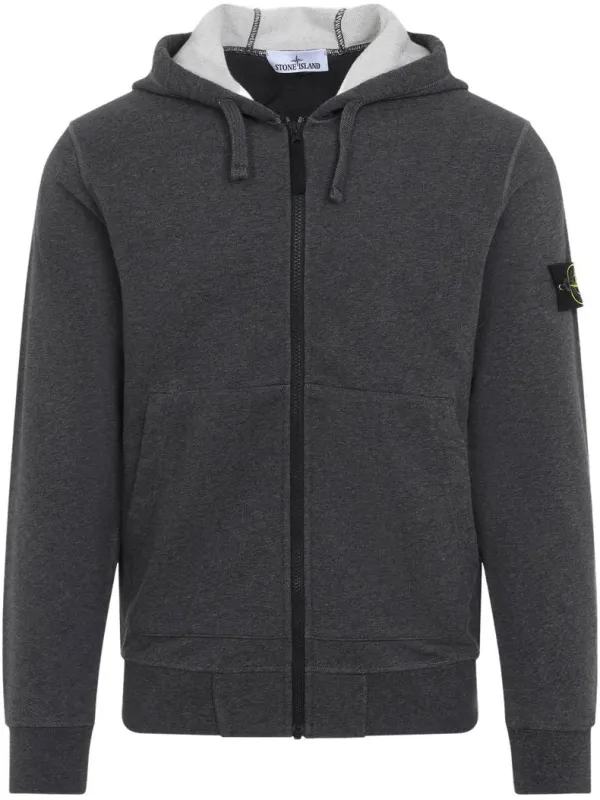 Stone Island 6100042 COTTON FLEECE Hooded Full Zip Sweatshirt sold by Dynamite Terrace Menswear