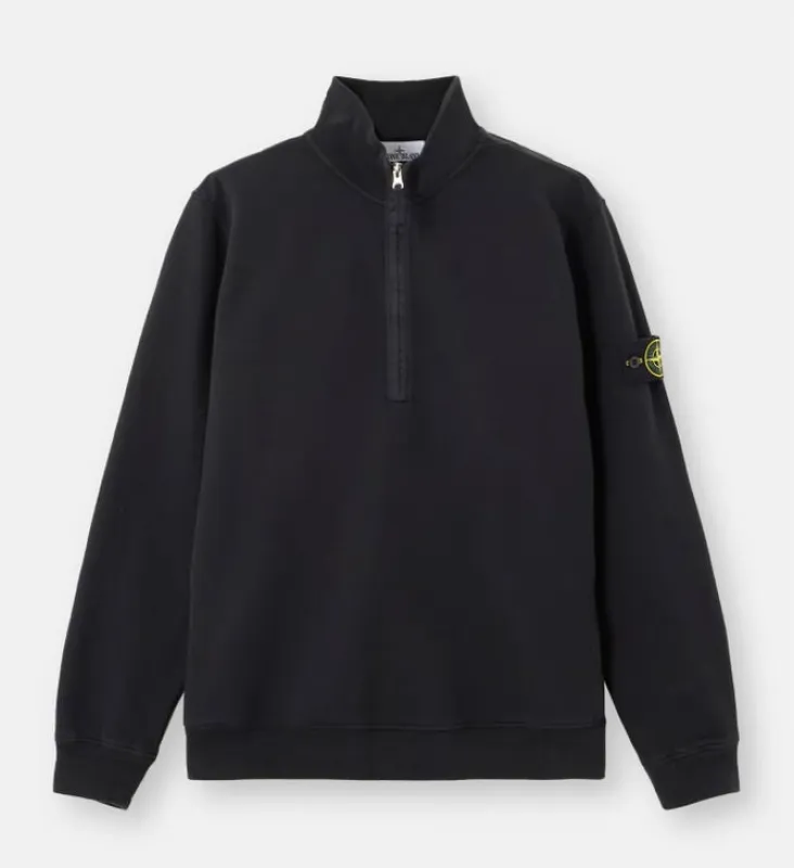 6100068 BRUSHED ORGANIC COTTON FLEECE Half Zip Sweatshirt sold by Dynamite Terrace Menswear