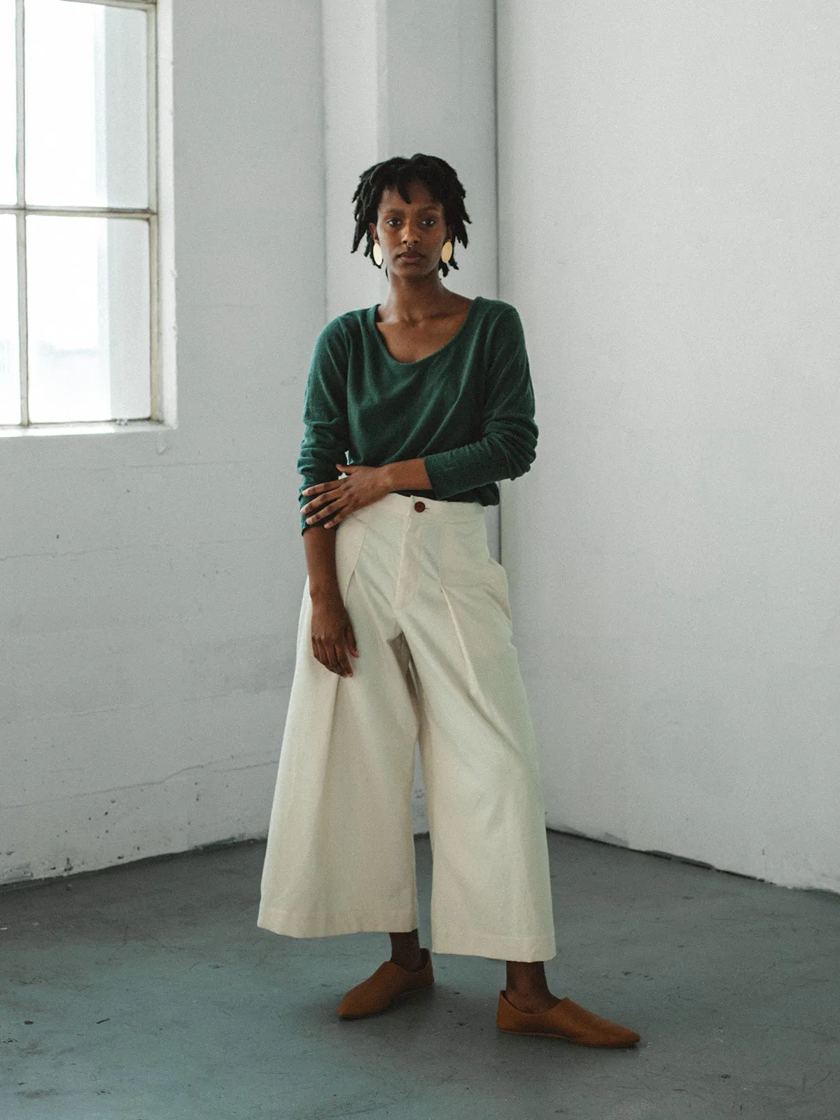 Lin Trousers - Natural sold by Aliya Wanek