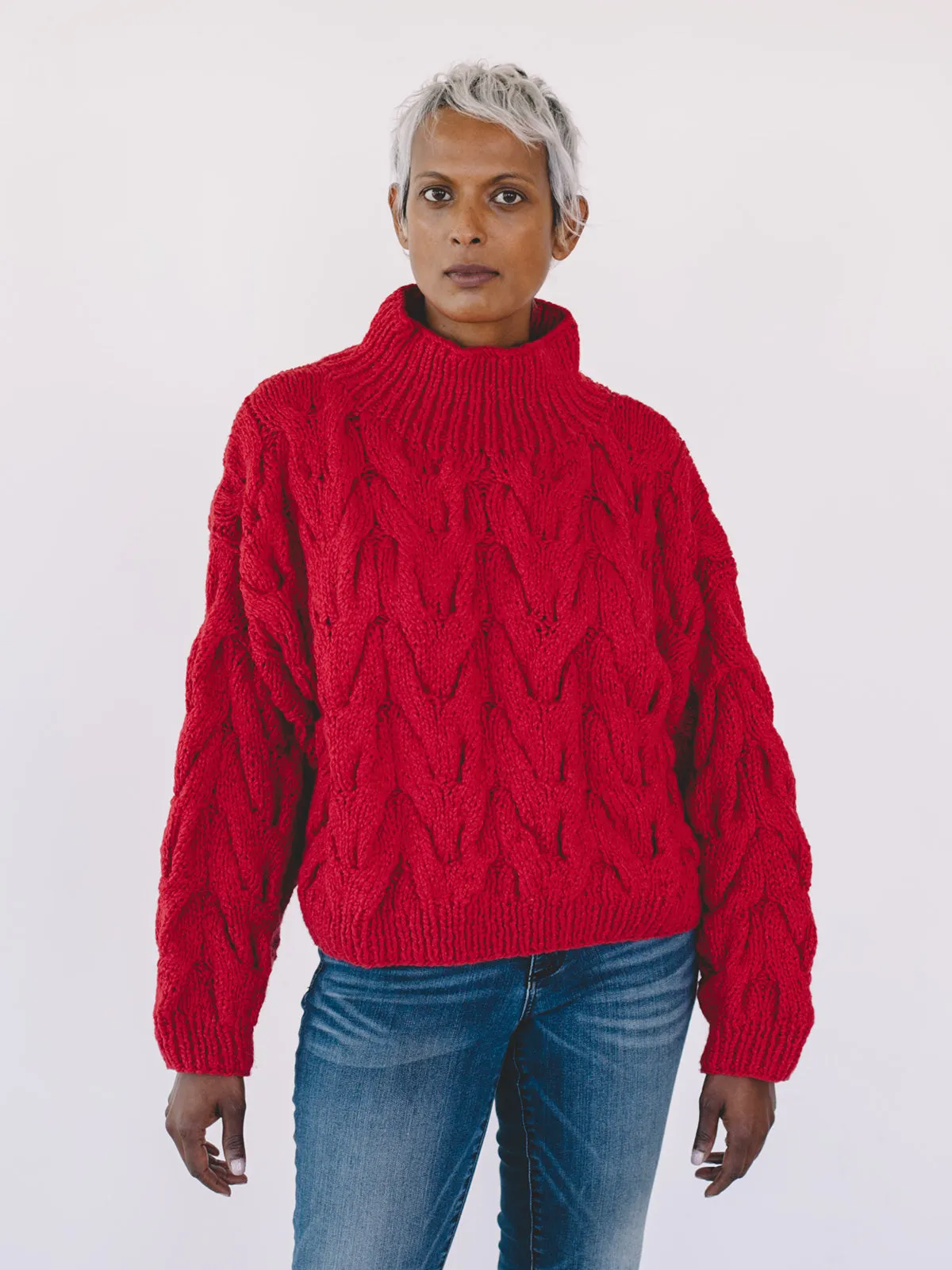 Chioma Sweater - Cherry sold by Aliya Wanek product image thumbnail 2