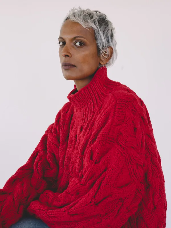 Chioma Sweater - Cherry sold by Aliya Wanek