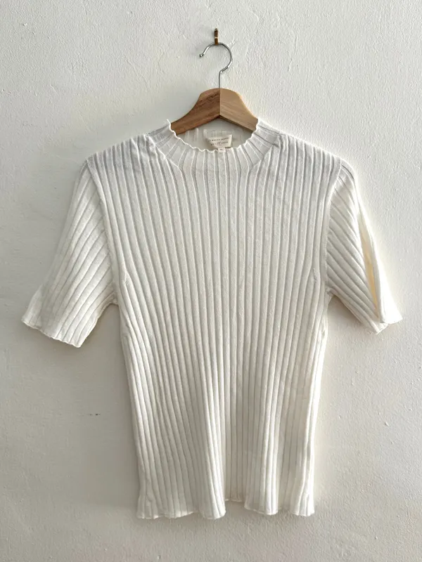 Sézane Rib Top in White made by Aliya Wanek
