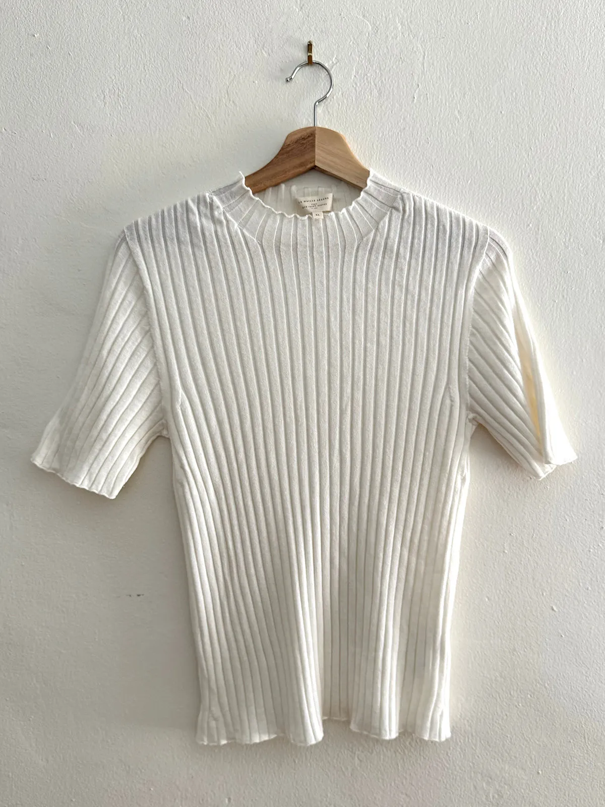 Sézane Rib Top in White sold by Aliya Wanek