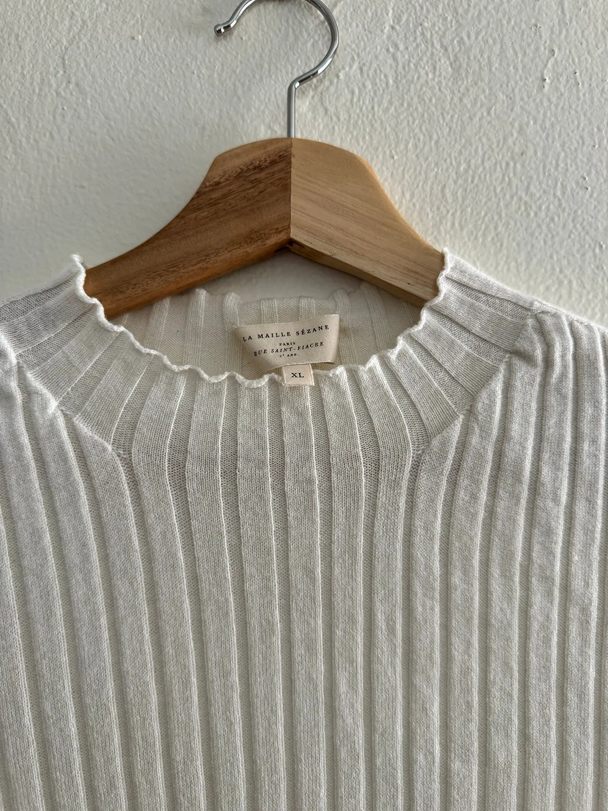 Sézane Rib Top in White sold by Aliya Wanek product image thumbnail 3