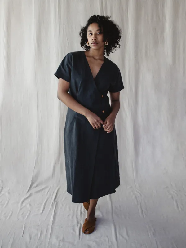 Dahlia Dress - Washed Black sold by Aliya Wanek