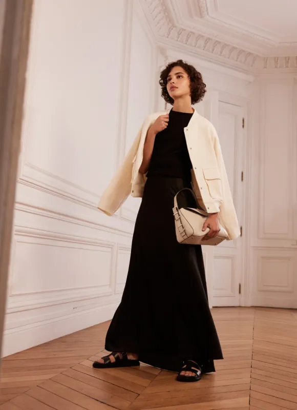 Black Satin Maxi Slip Skirt sold by Mint Velvet