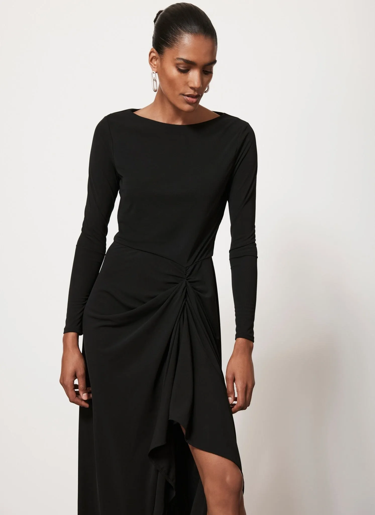 Black Jersey Midi Dress sold by Mint Velvet product image thumbnail 2