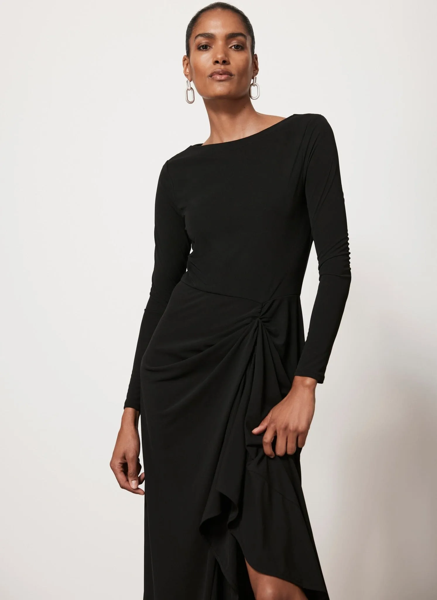 Black Jersey Midi Dress sold by Mint Velvet product image thumbnail 4