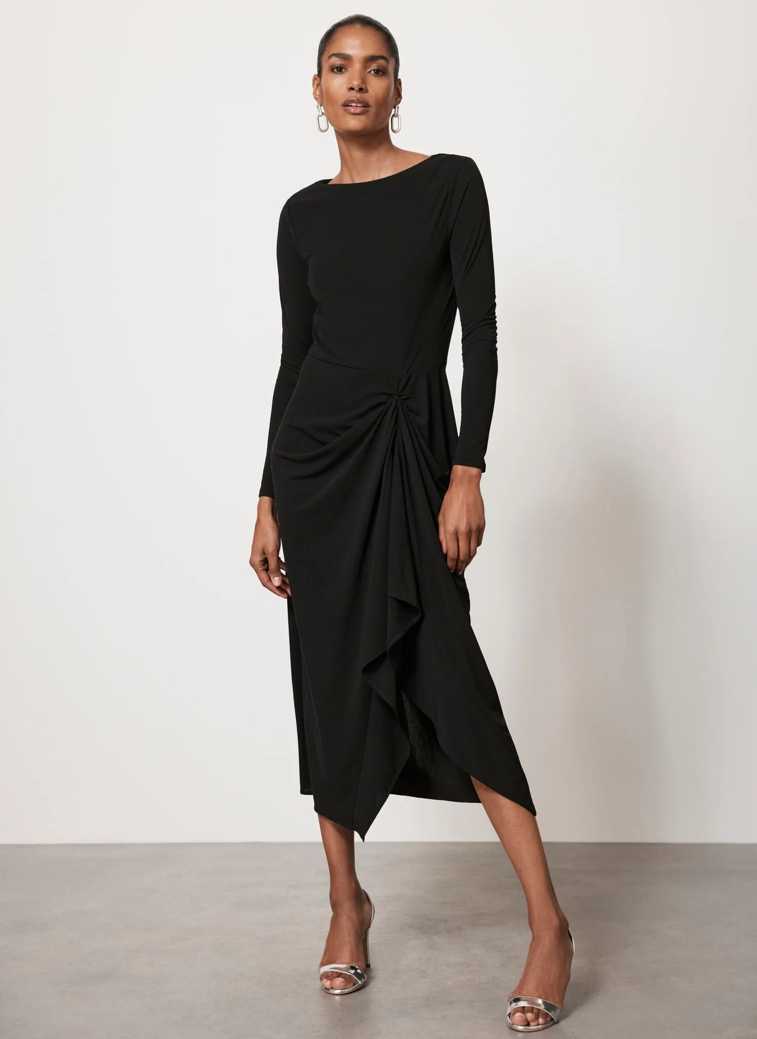 Black Jersey Midi Dress sold by Mint Velvet