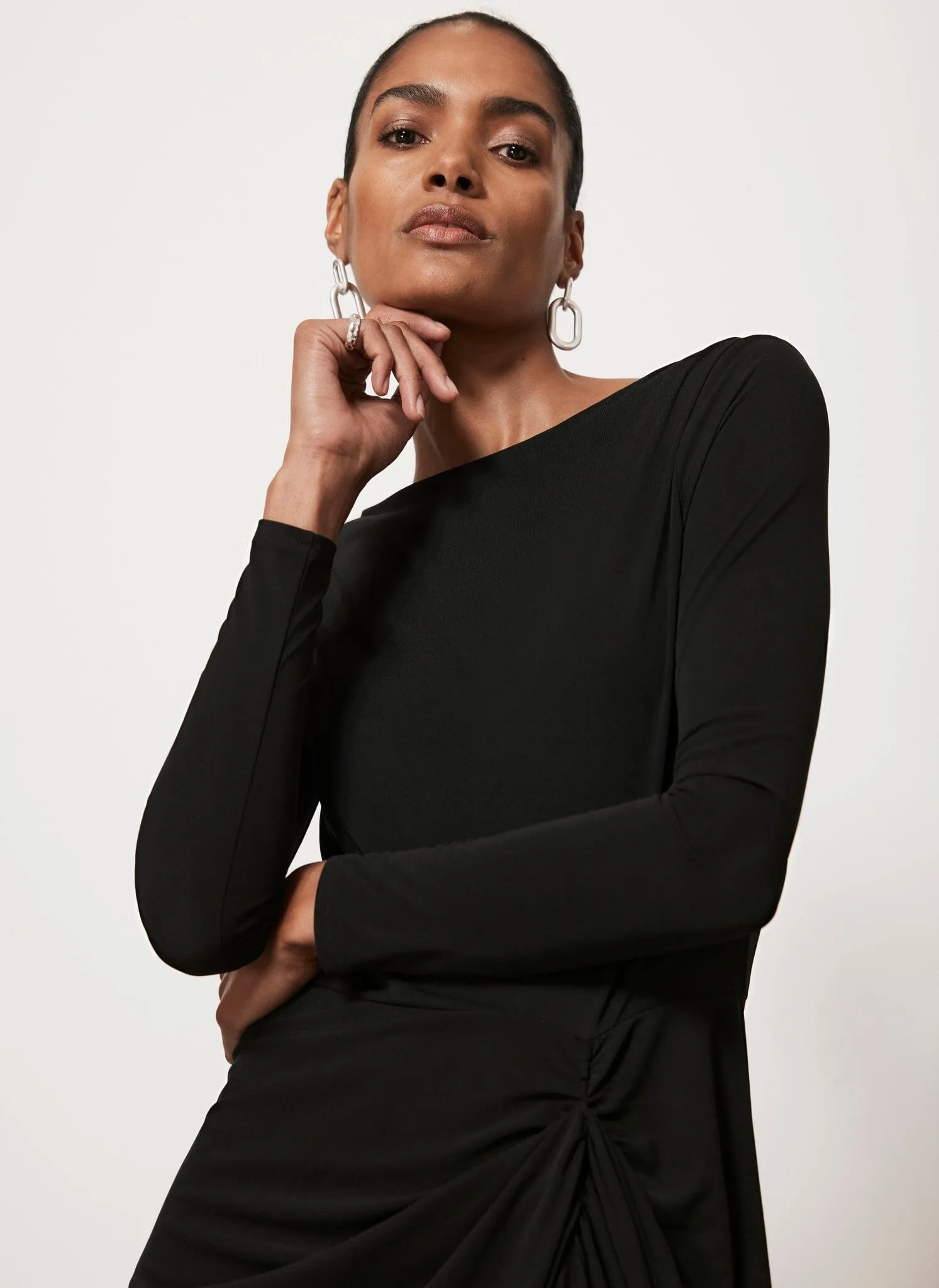 Black Jersey Midi Dress sold by Mint Velvet product image thumbnail 3