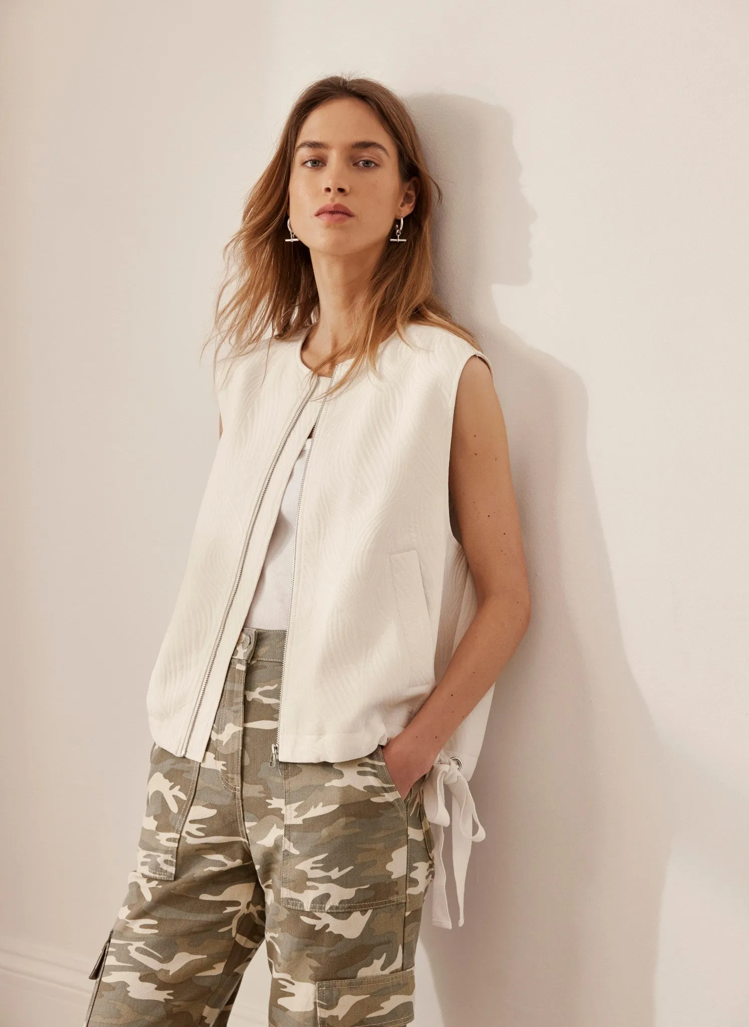 Cream Quilted Gilet sold by Mint Velvet product image thumbnail 5