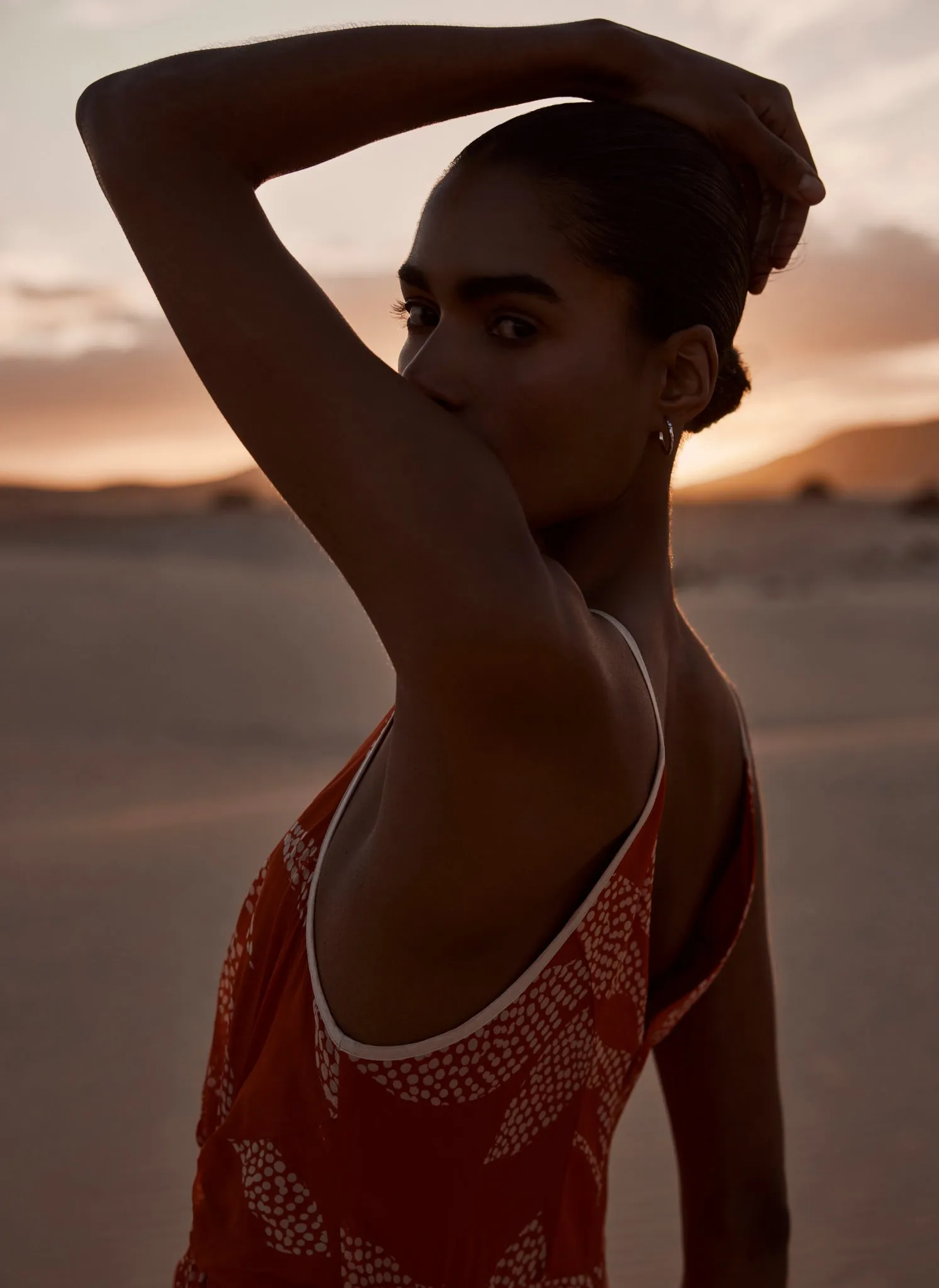Orange Printed Halter Maxi Dress sold by Mint Velvet product image thumbnail 4