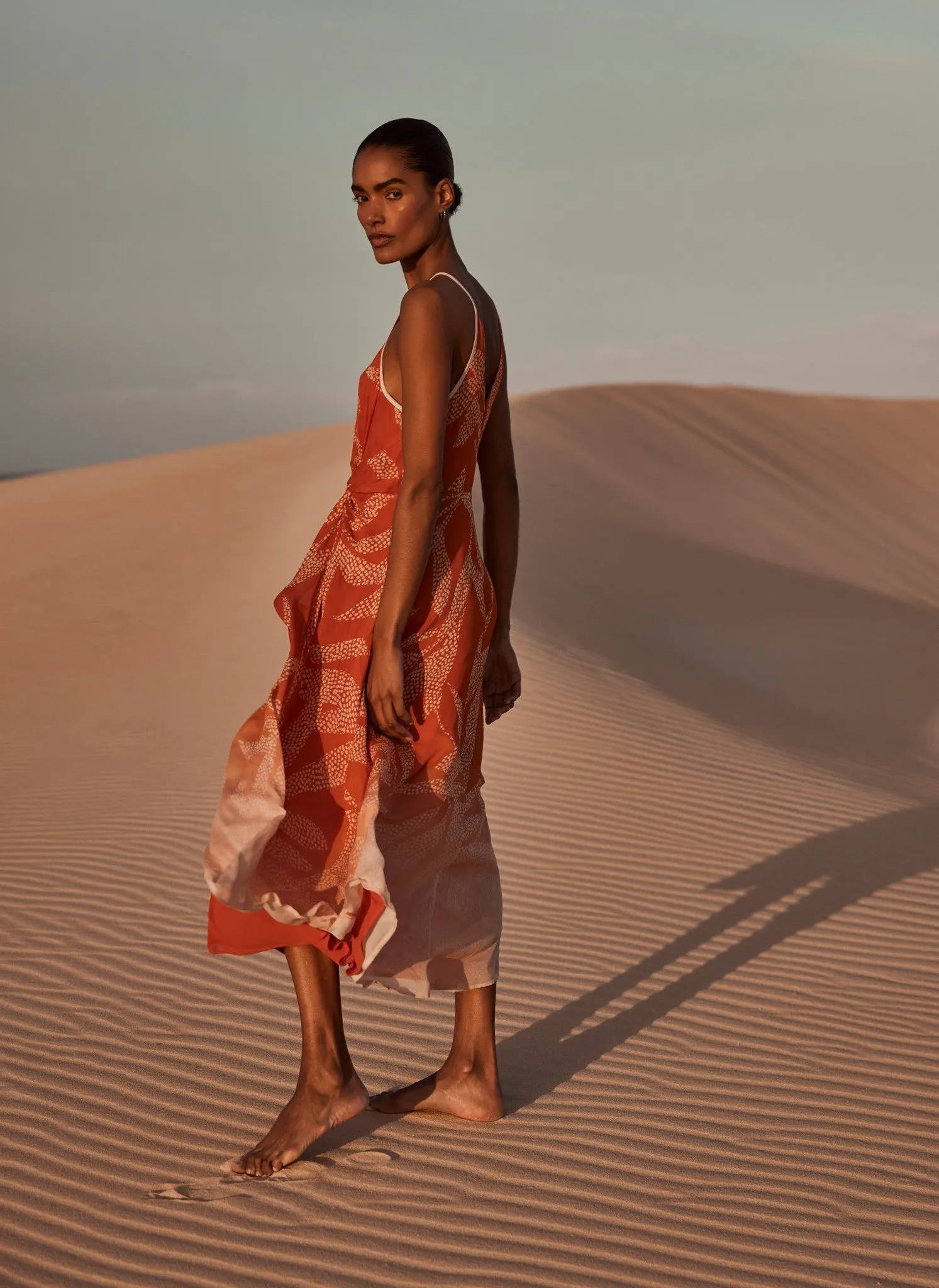 Orange Printed Halter Maxi Dress sold by Mint Velvet product image thumbnail 5