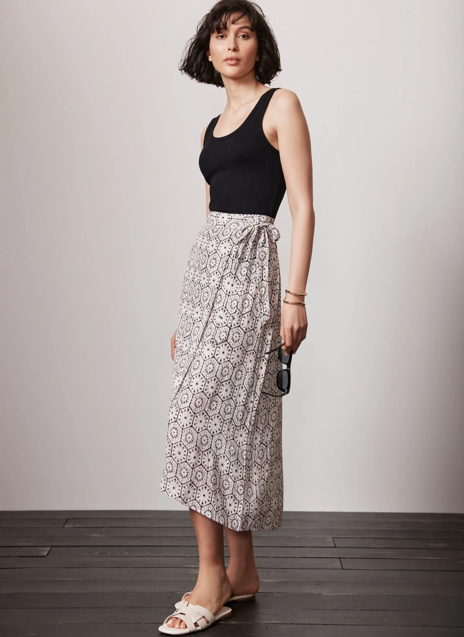 Neutral Print Wrap Skirt sold by Mint Velvet product image thumbnail 5