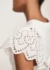 White Broderie Sleeve Top sold by Mint Velvet