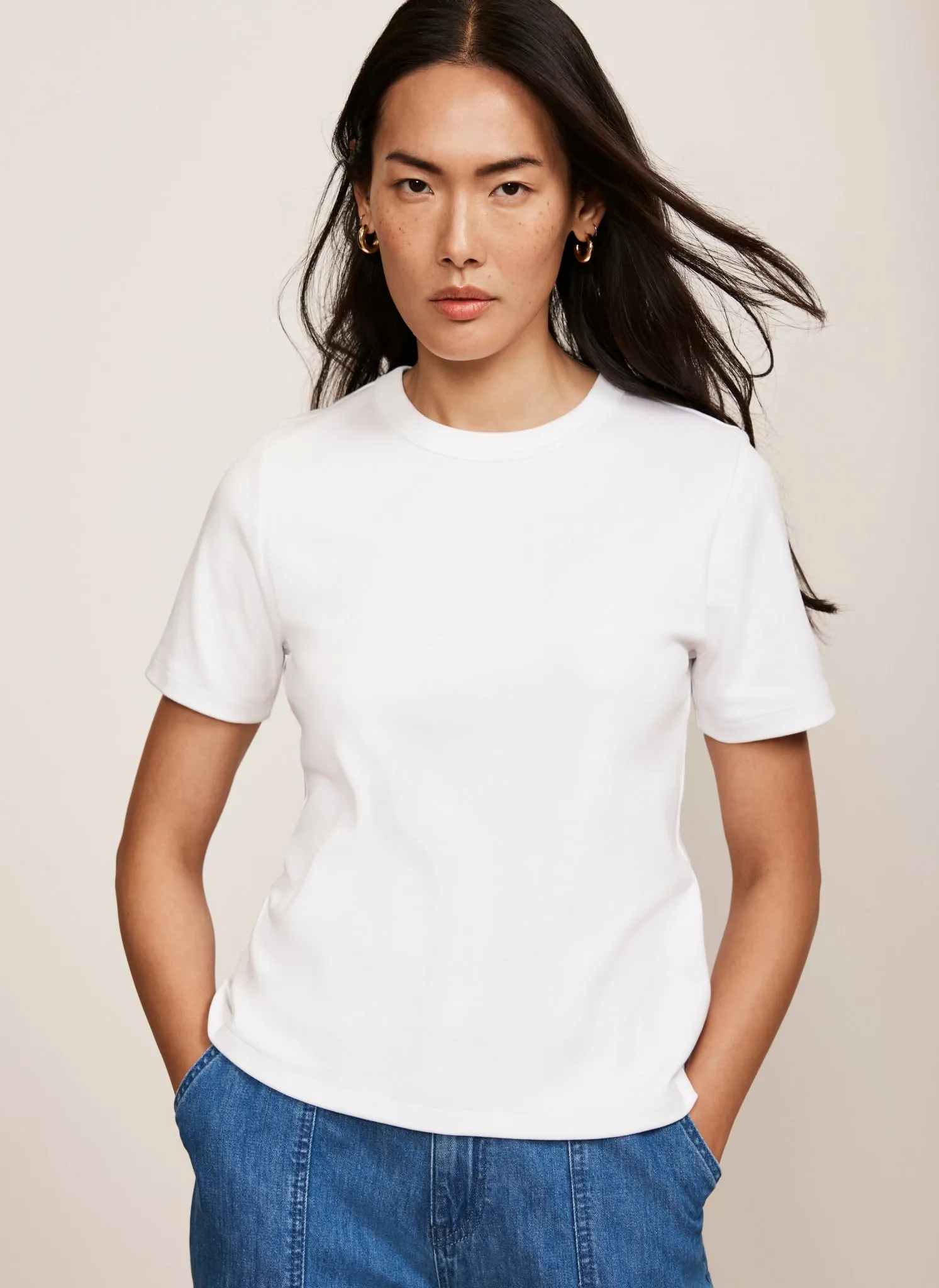 White Ultimate Fitted T-Shirt sold by Mint Velvet product image thumbnail 4