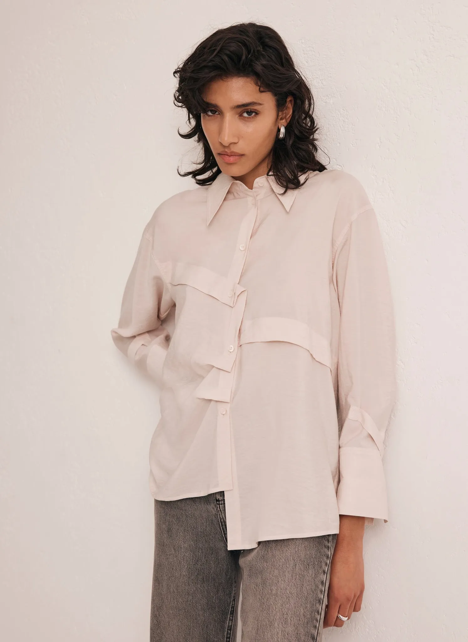 Pink Placket Detail Shirt sold by Mint Velvet product image thumbnail 2