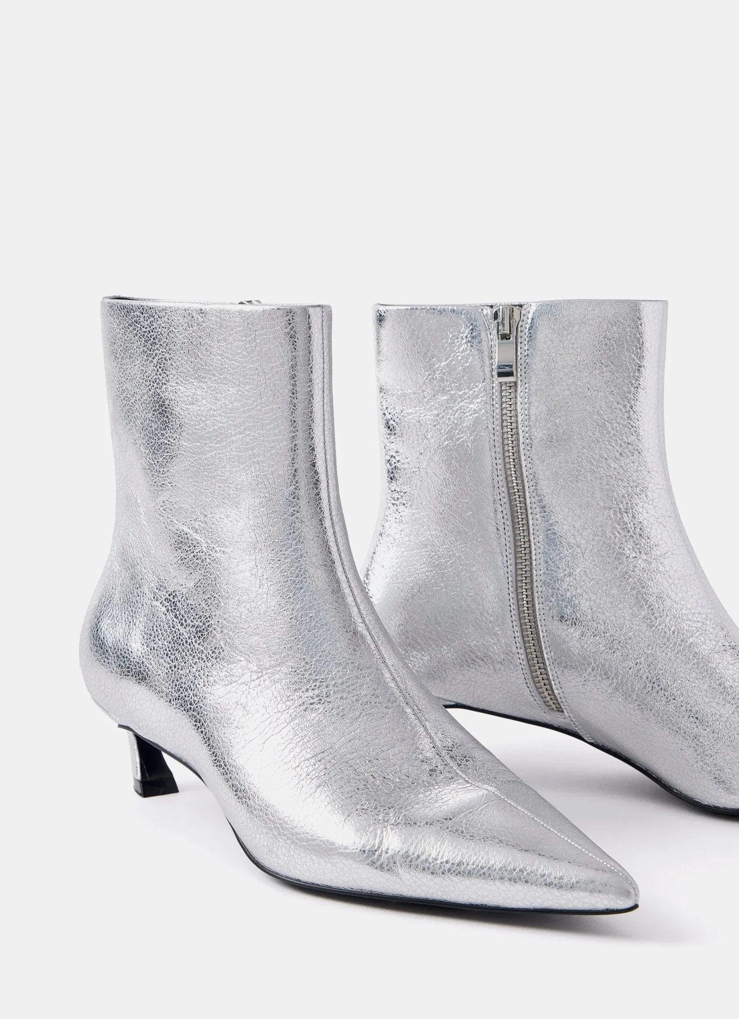 Silver Leather Ankle Boots sold by Mint Velvet product image thumbnail 3