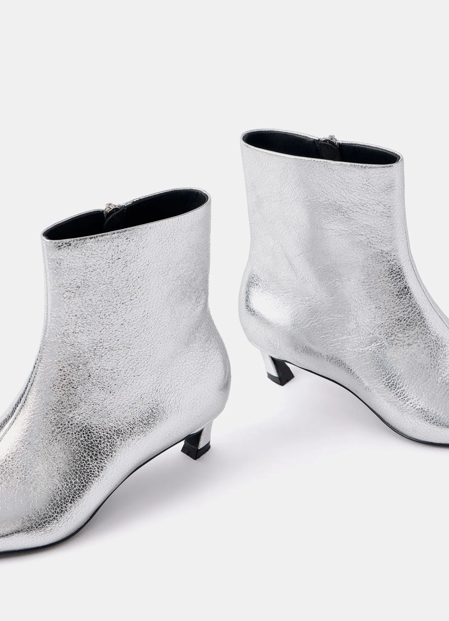 Silver Leather Ankle Boots sold by Mint Velvet product image thumbnail 5
