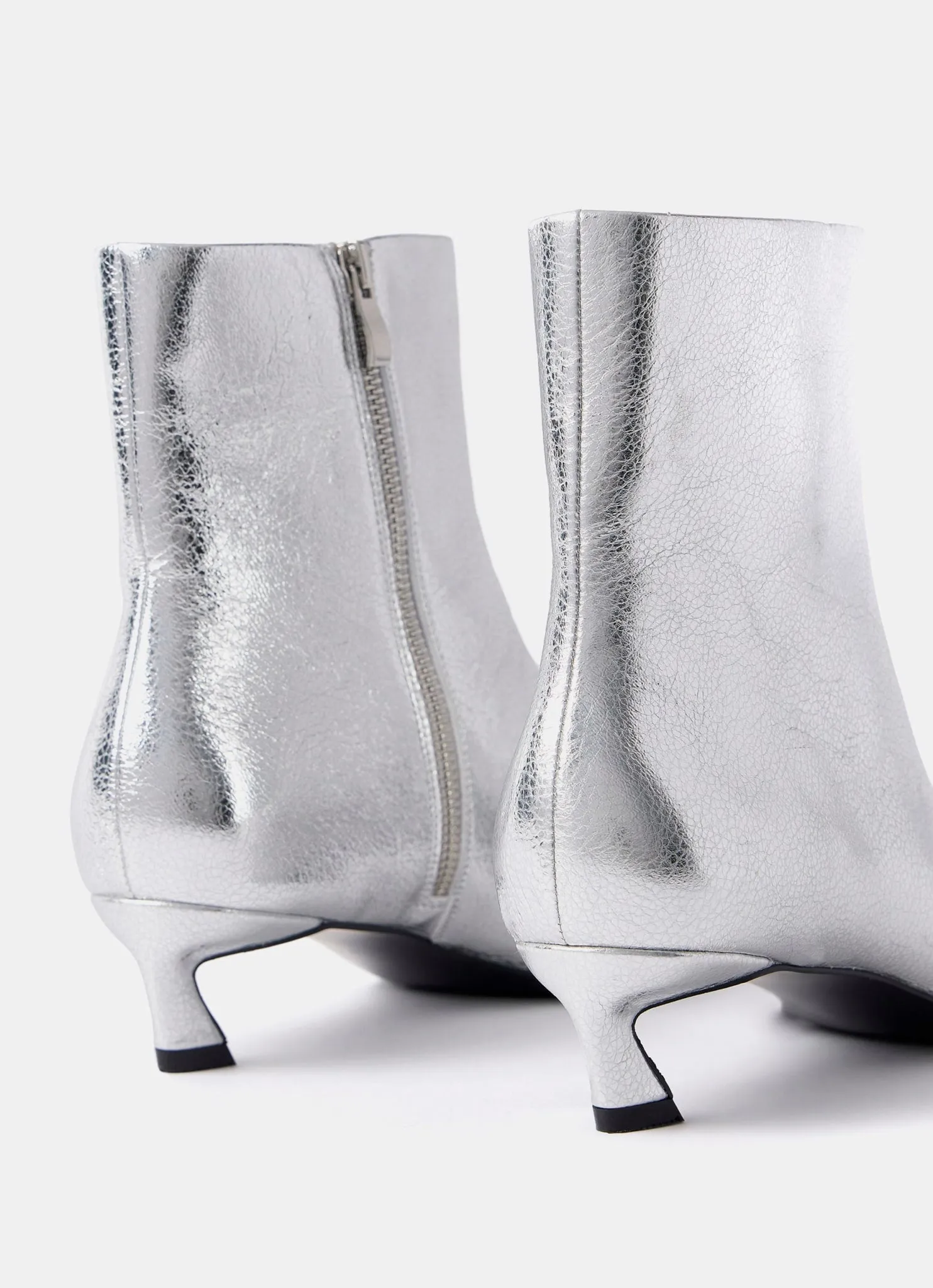 Silver Leather Ankle Boots sold by Mint Velvet product image thumbnail 4