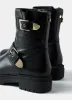 Geo Black Leather Biker Boots sold by Mint Velvet