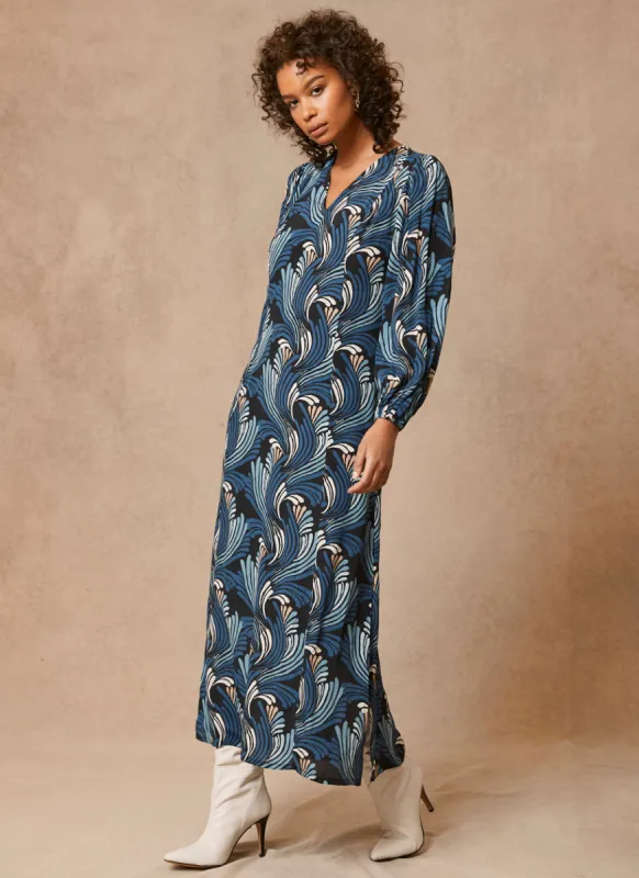 Orla Print V Neck Midi Dress sold by Mint Velvet