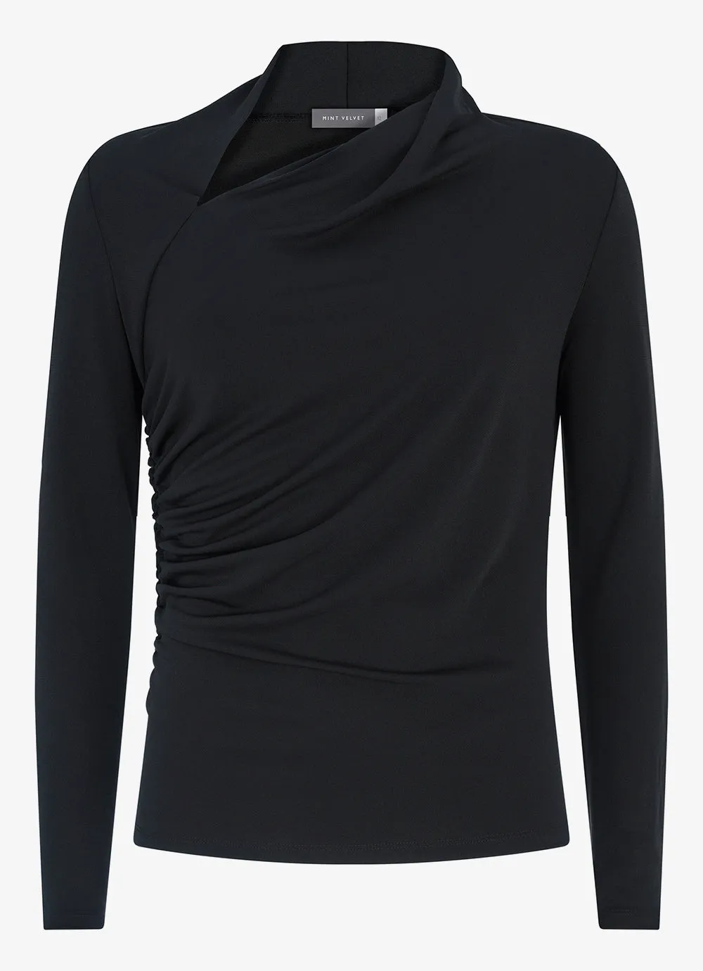 Black Long Sleeve Ruched Top sold by Mint Velvet product image thumbnail 4