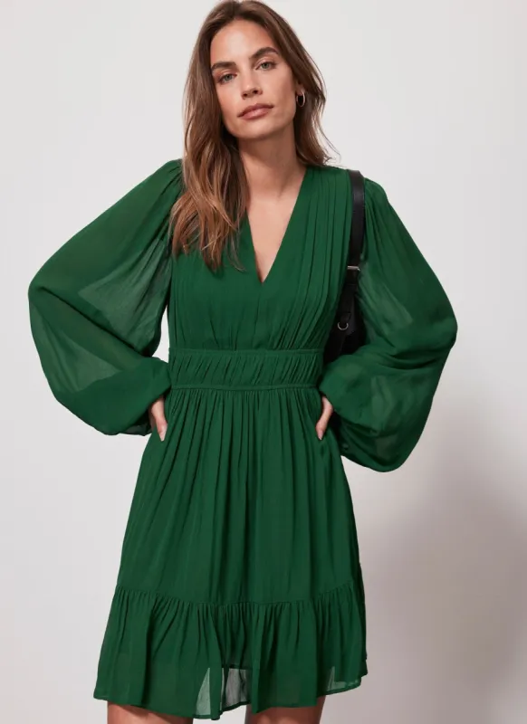 Green V Neck Mini Dress sold by Mint Velvet