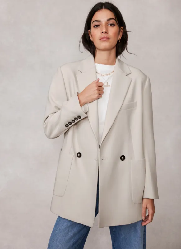Neutral Double Breasted Blazer sold by Mint Velvet