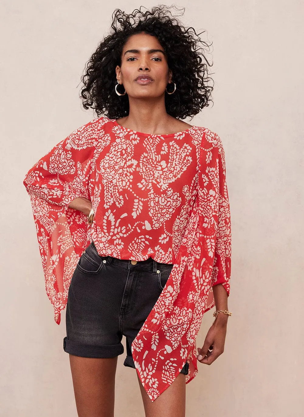 Gracie Print Long Sleeve Top sold by Mint Velvet product image thumbnail 3